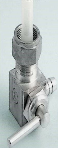 OMG-6006L - Fuel Tap 16 x 1 Stainless Square Lever