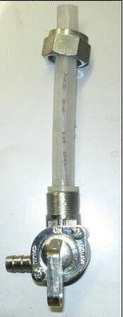 16x1mm Left Feed Fuel Tap. Fits Guzzi, Morini, Benelli and Triumph.